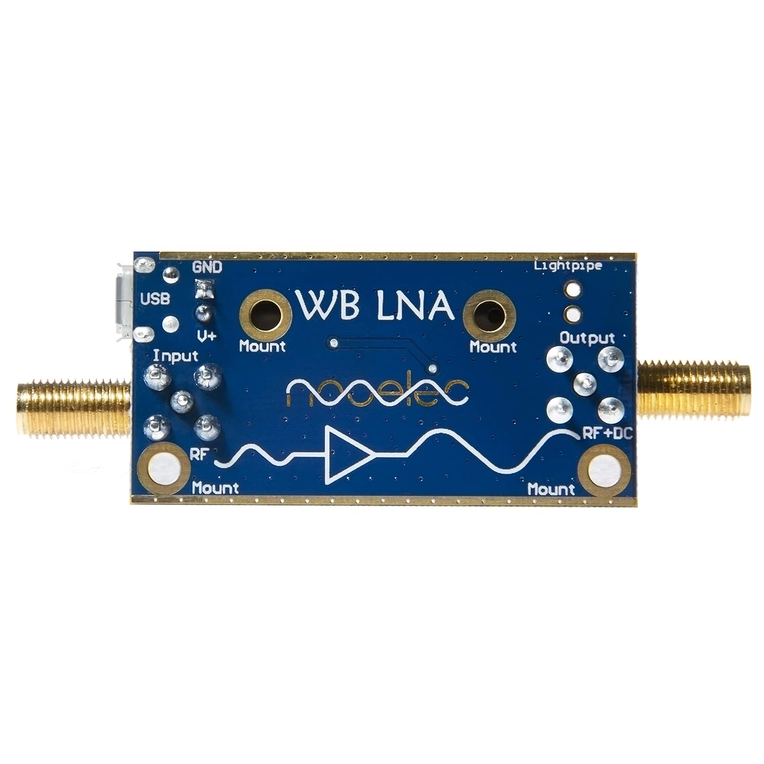 Nooelec Lana Barebones - Ultra Low-Noise Amplifier (LNA) Module for RF & Software Defined Radio (SDR). Wideband and Linear 20MHz-4000MHz Frequency Capability with Bias Tee & USB Power Options