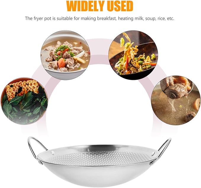 Wok de acero inoxidable Yardwe 8 pulgadas miniatura 7