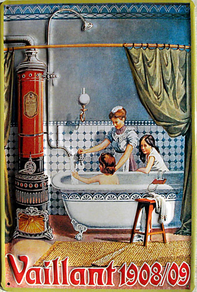 Vaillant 1908/09 Blechschild, 20 x 30 cm