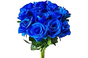 12 PCS Rose Artificial Silk Flowers