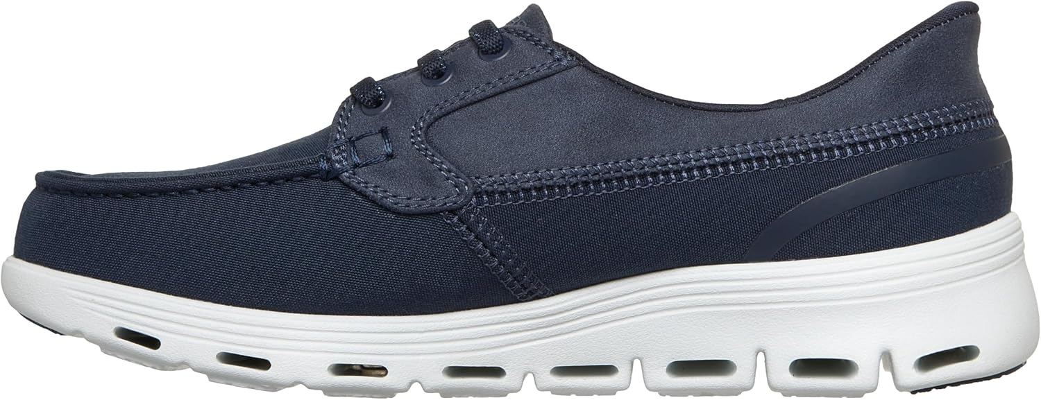 Skechers Women's Hands Free Slip-ins On-the-go Glide-Step Serene Canvas Boat Shoe