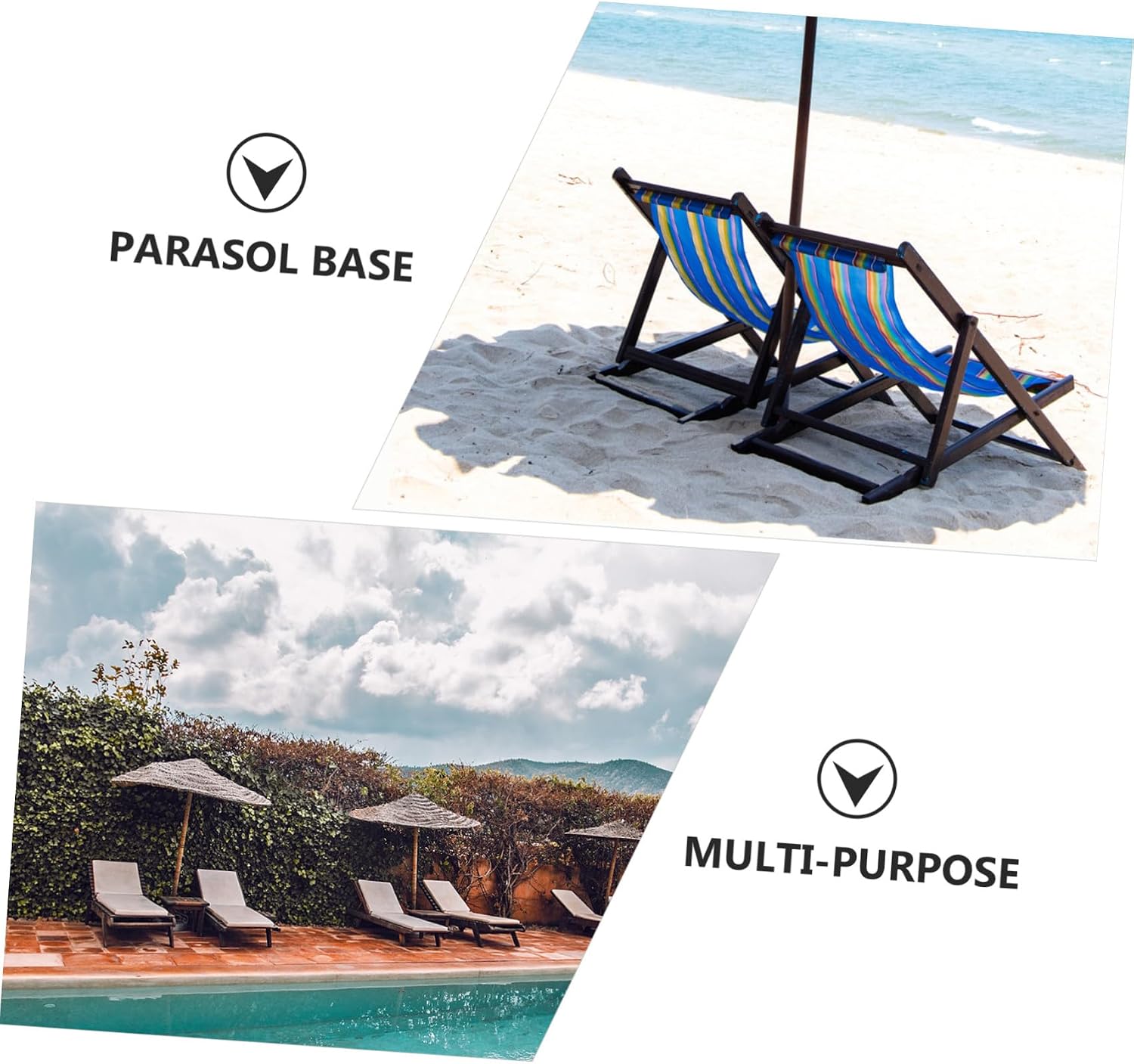 1Pc Outdoor Sun Umbrella Base Sand Umbrella Fixing Stand for Umbrella Poles Heavy Duty Parasol Stabilizer for Beach and Patio Use