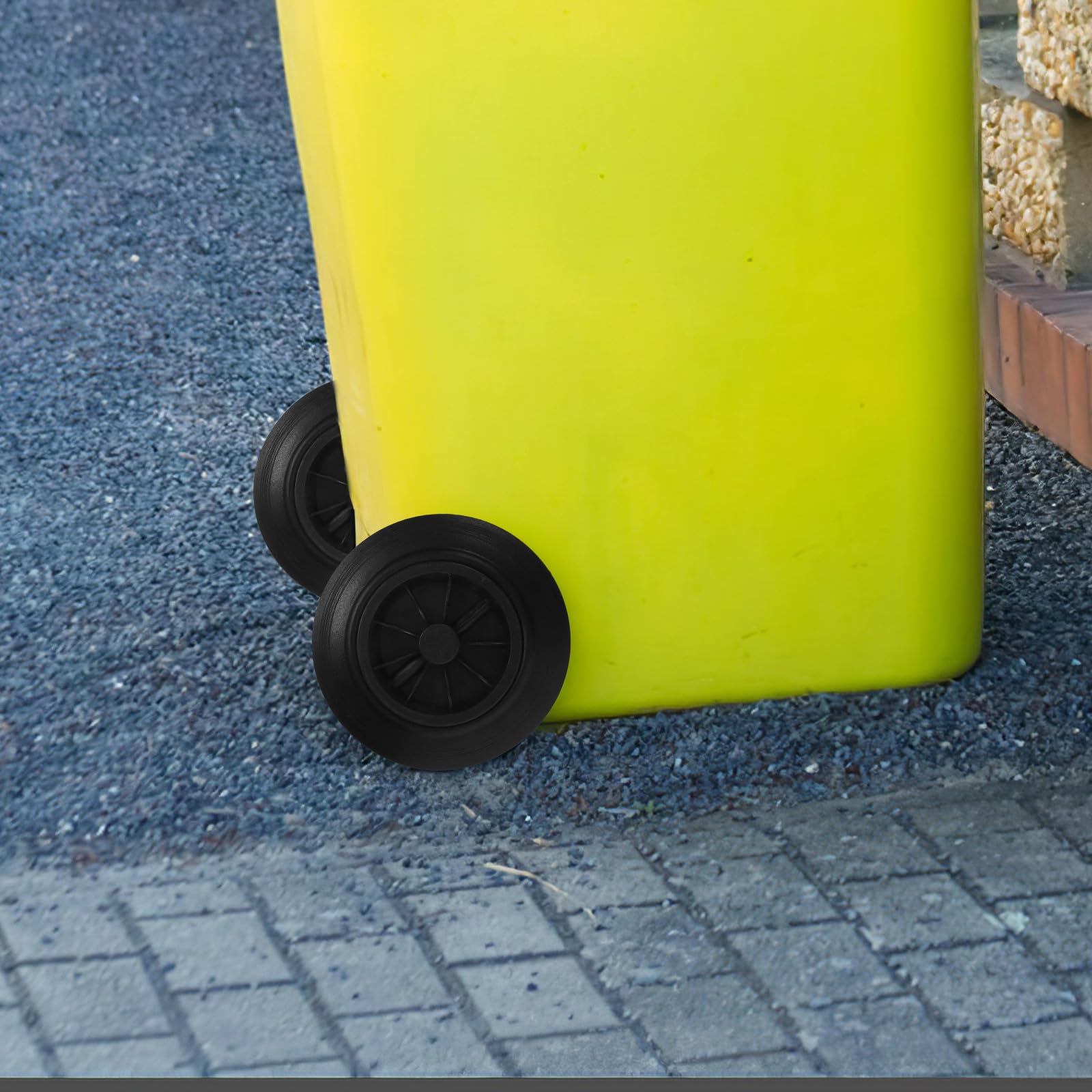 Alipis Repuestos de Ruedas para Contenedores de Basura Sanitario 240L, de Material Plástico y Caucho, Accesorios para Facilitar Limpieza y Transporte