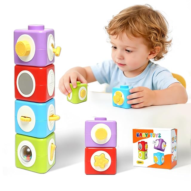 BelleStyle Juguete Bebe 1 Año, 12 en 1 Cubo de Actividades Montessori Sensoriales Juguetes de Viaje…