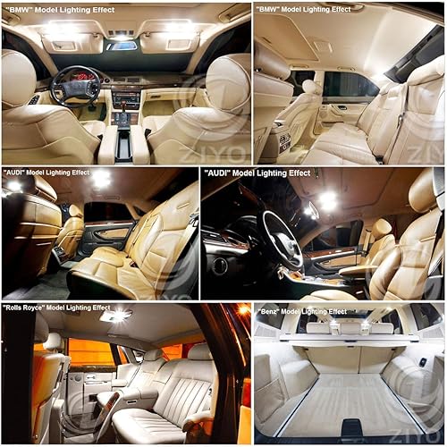 Miniatura 5 de ZIYOLIGHT - Kit de luces LED para interiores PL2139A para Lexus ES300 ES330 2002-2006, 6000K luces de cúpula blanca paquete de repuesto, bombillas