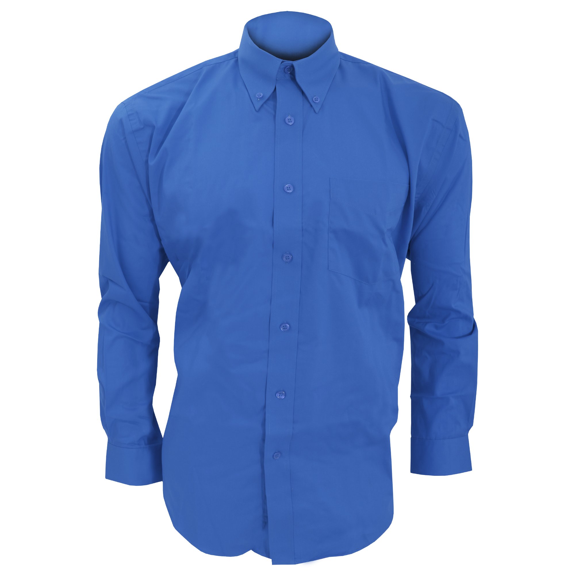 Kustom Kit Mens Oxford Shirt with Fused Collar Royal Blue 16.5inch