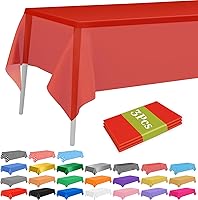 Vista 13 de PLULON 6 Pzas Manteles de Colores Arcoíris de Plástico Desechables Cubierta de Mesa para Mesas Rectangulares 54 x 108 Pulgadas Mantel Impermeable 6