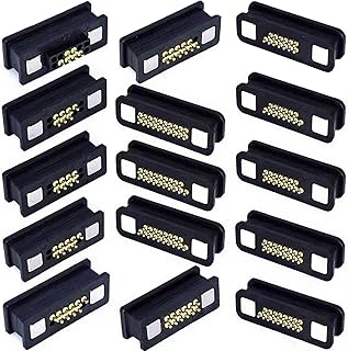 1Pair 6P/7P/8P/9P/10P/11P/12P/13P/14P/15P/16P/17P/18P/19P/20P Magnetic Pogo Pin Connector,DC Power Male+Female Socket Charge Spring Loaded Magnet Pogo Pin Connector DC Power Charging Connector (20Pin)
