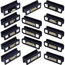 1Pair 6P/7P/8P/9P/10P/11P/12P/13P/14P/15P/16P/17P/18P/19P/20P Magnetic Pogo Pin Connector,DC Power Male+Female Socket Charge Spring Loaded Magnet Pogo Pin Connector DC Power Charging Connector 15Pin