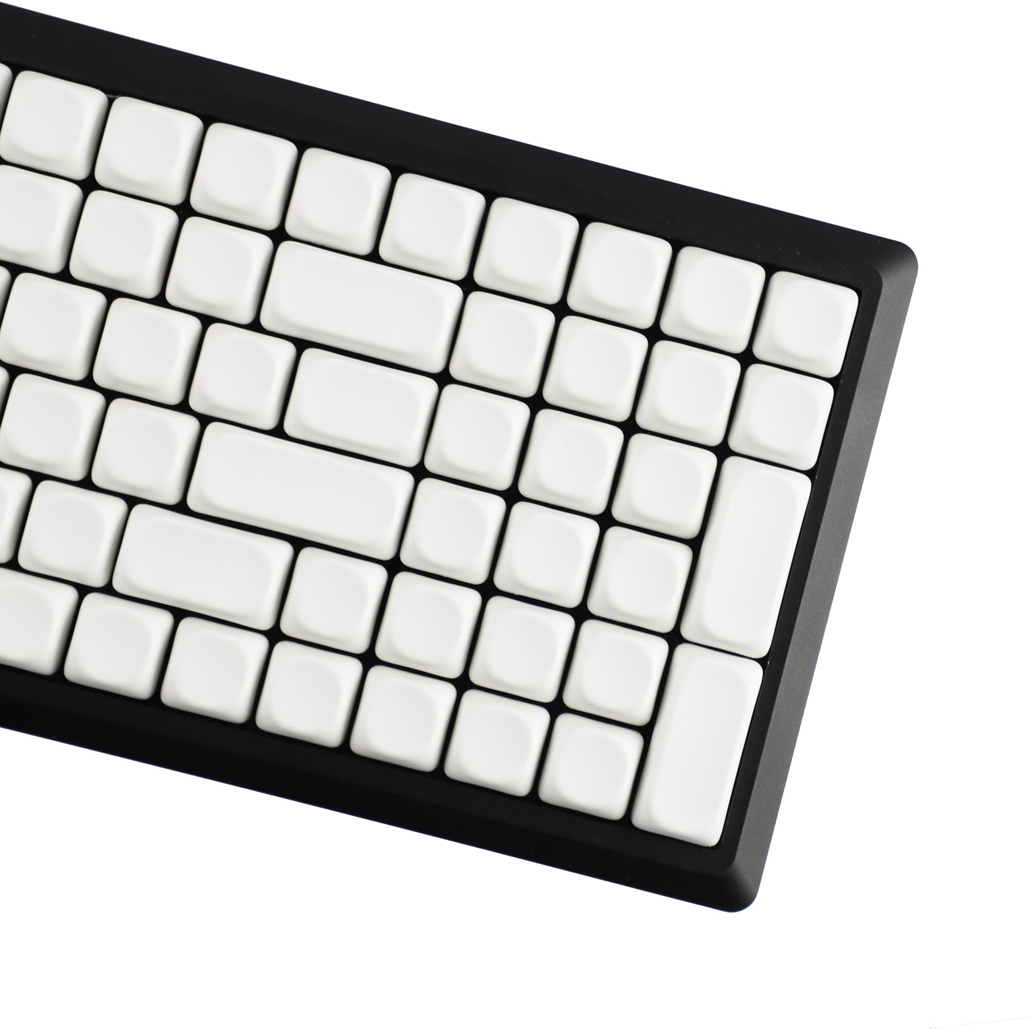 YMDK Pure White MOA-Profil-Tastenkappe, 129 Tasten, einfacher Stil, PBT-Farbstoff-Sublimation, benutzerdefinierte Tastenkappen für 61/68/84/87/98/104/108 MX mechanische Tastatur