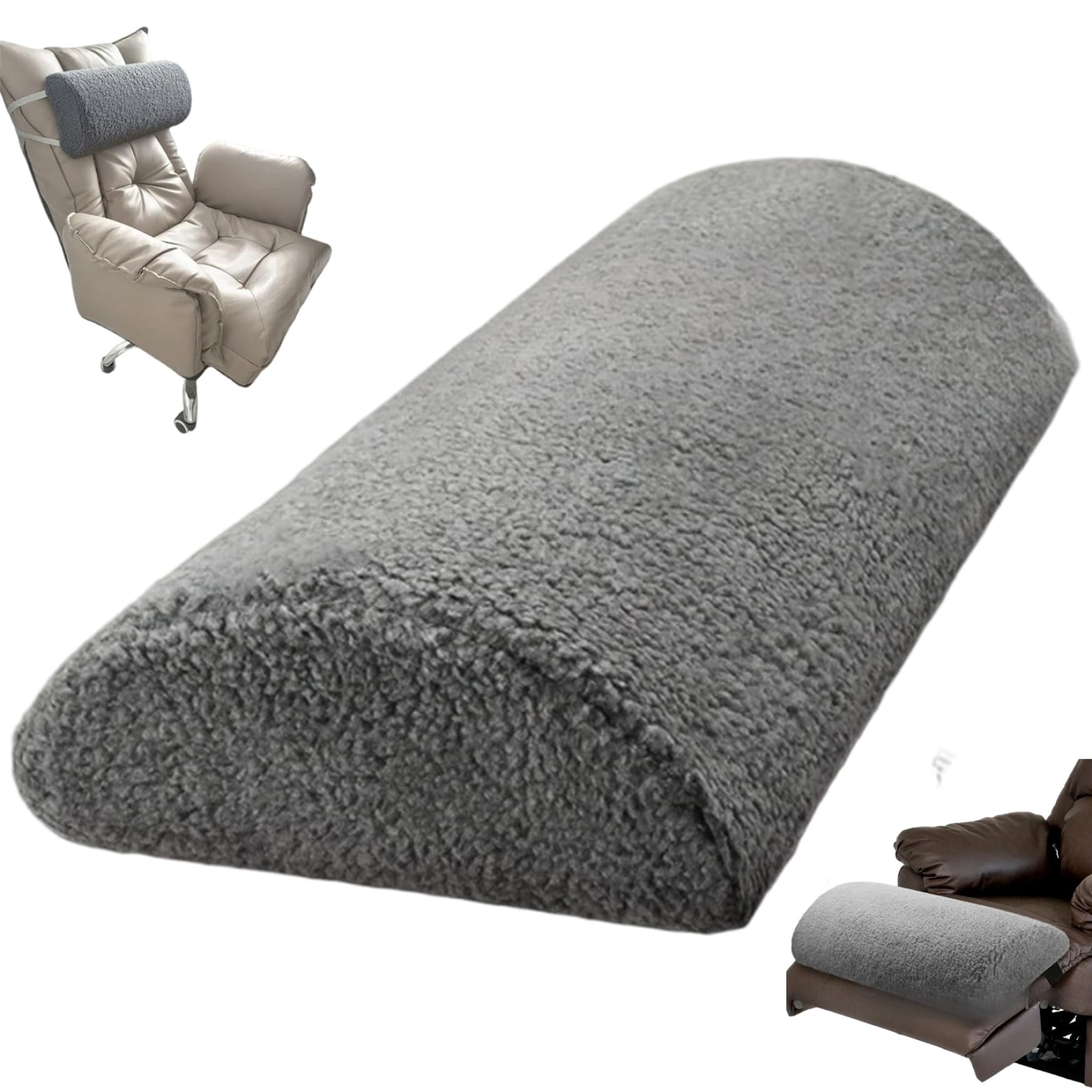 Traversin Demi-Lune Élastique Coussin de Soutien Jambes et Cou 23x10cm