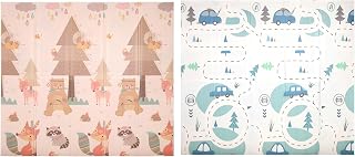 HYGRAD Baby Play Mat Baby Crawling Mat Reversible Baby Floor Mat Soft Padded Babies Gym Floor Mat Foam Foldable Portable Baby Play Mat (Mat Design 4)