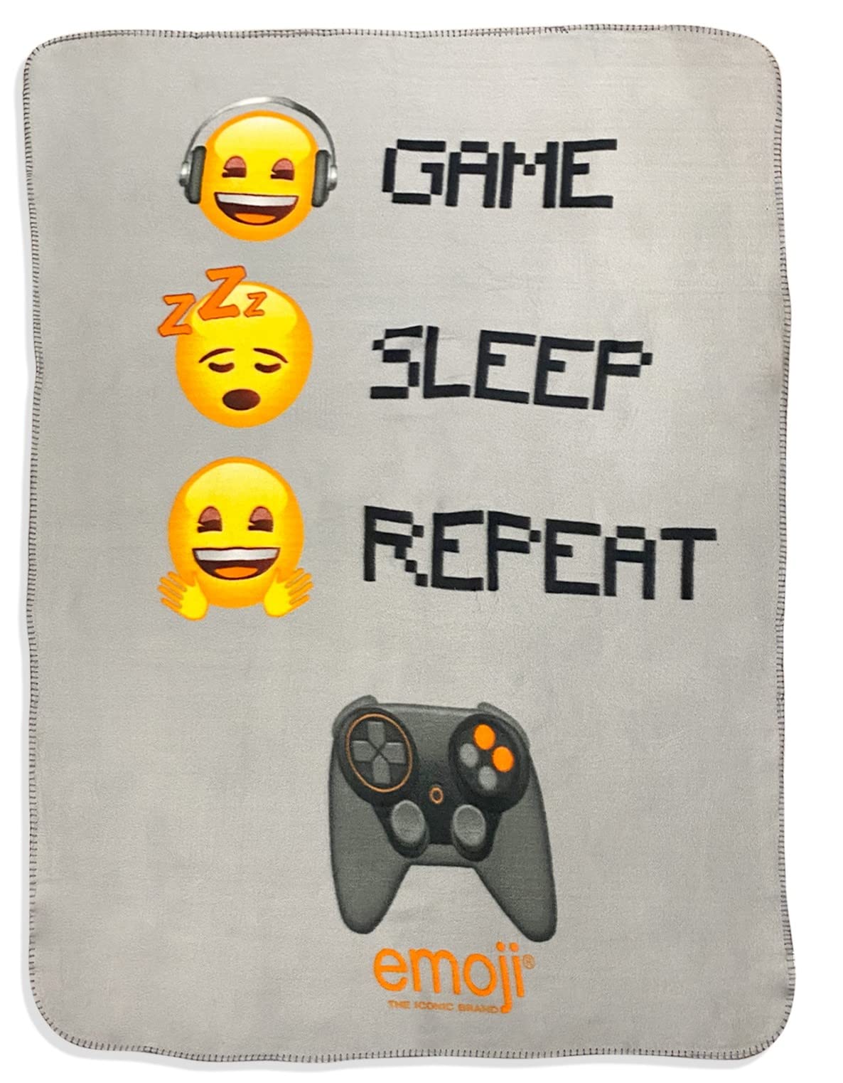 Royal Boys Emoji Just Be Cool Blanket with Extra Soft Fun Design Fleece Throw Blanket (Gray) 40" X 60"' (Gray)