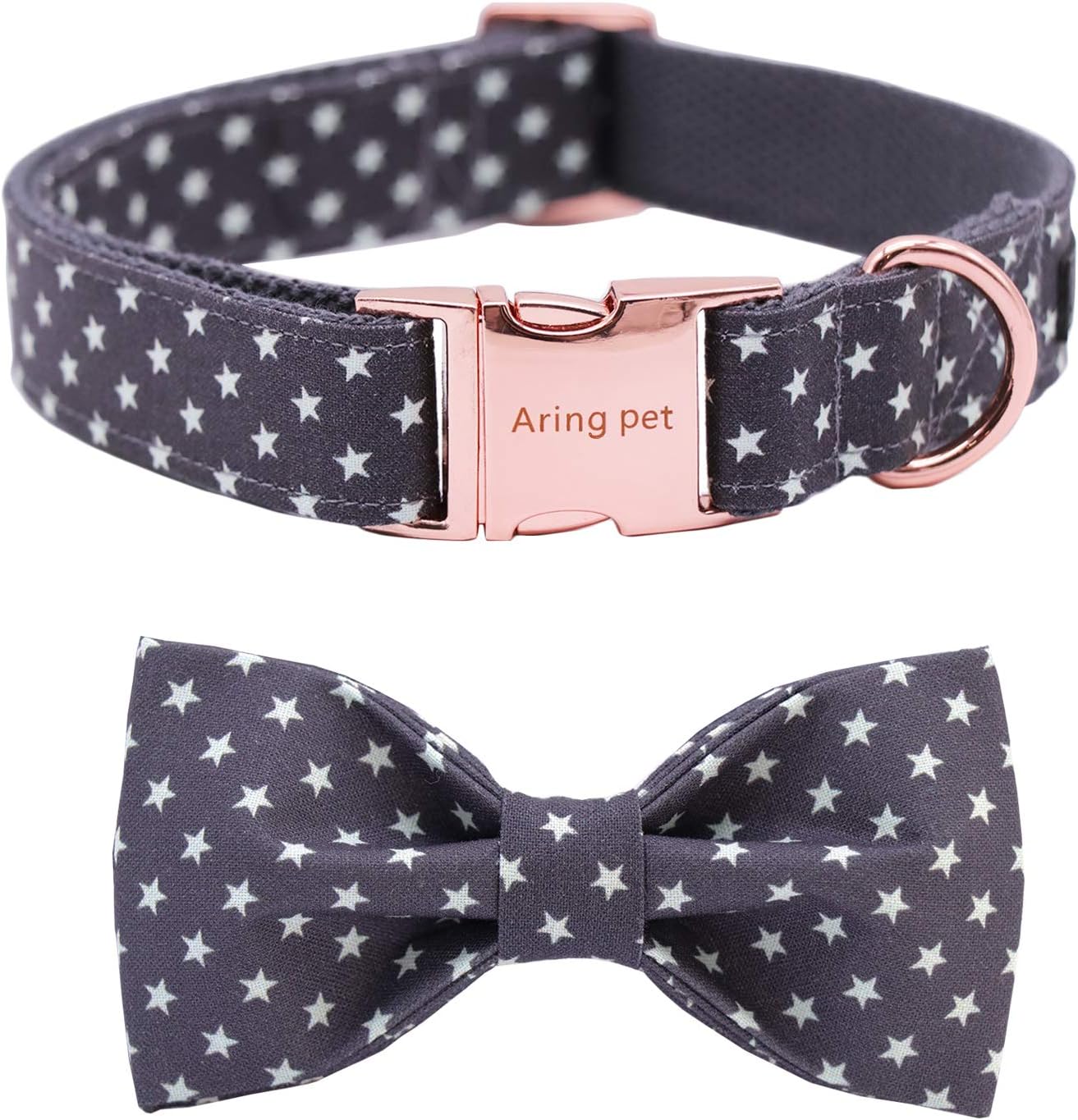 ARING PET Bowtie Dog Collar Adjustable Collars with Bow Tie for Dogs Small Medium Large