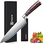 PAUDIN Chef Knife, 8 Inch High Carbon Stainless Steel Sharp Kitchen Knife with Ergonomic Handle, Gift Box for Family & Restaurant