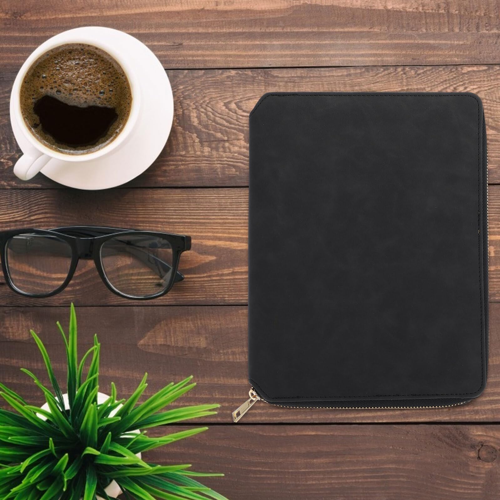 Kichvoe Taccuino Business A5 con Cerniera, Quaderno per Scrittura e Appunti