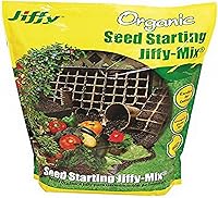 Jiffy Natural & Organic Seed Starting Soil Mix - 16 QT Peat Moss, Vermiculite & Lime for Superior Home Germination