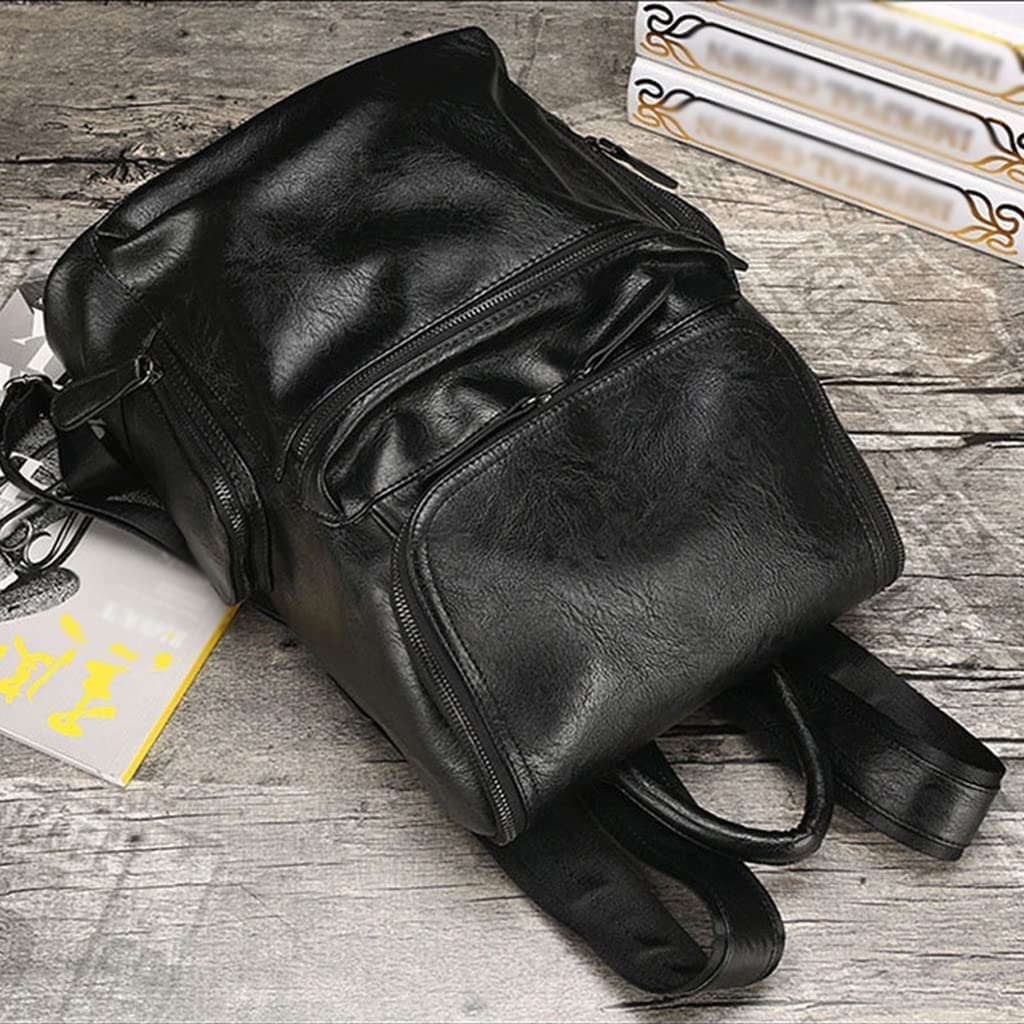 Hermosa Mochila De Cuero Mochila De Gran Capacidad Mochila De Cuero Para Computadora Portátil De 14 Pulgadas Para Ir De Compras, Mochila De Negocios