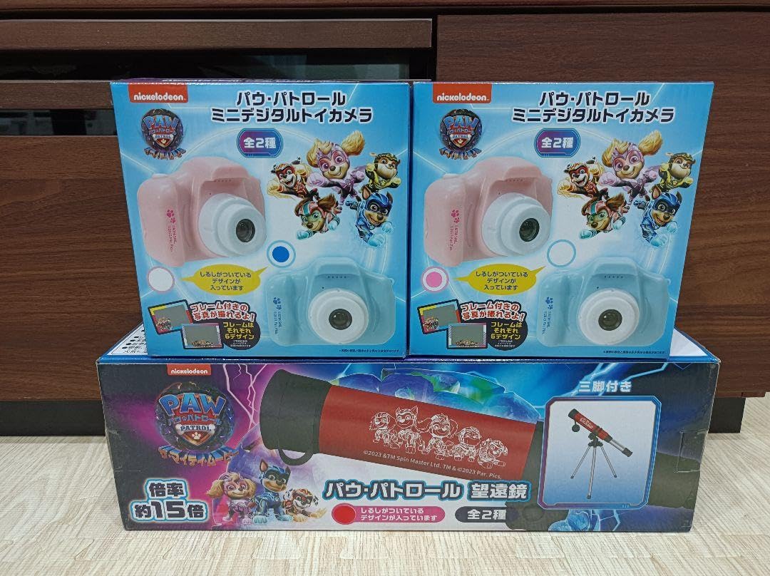 Amazon | パウパトロール ミニデジタルトイカメラ 望遠鏡 赤 青ピンク2 