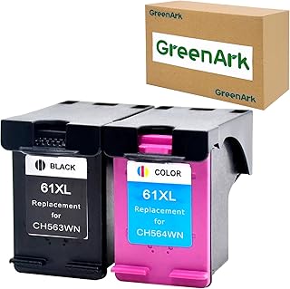 GreenArk 61XL Ink Cartridges for HP 61 XL Compatible for HP Deskjet 2000 2050 2510 1000 1010 1015 1050 1510 3000 3050 3060...