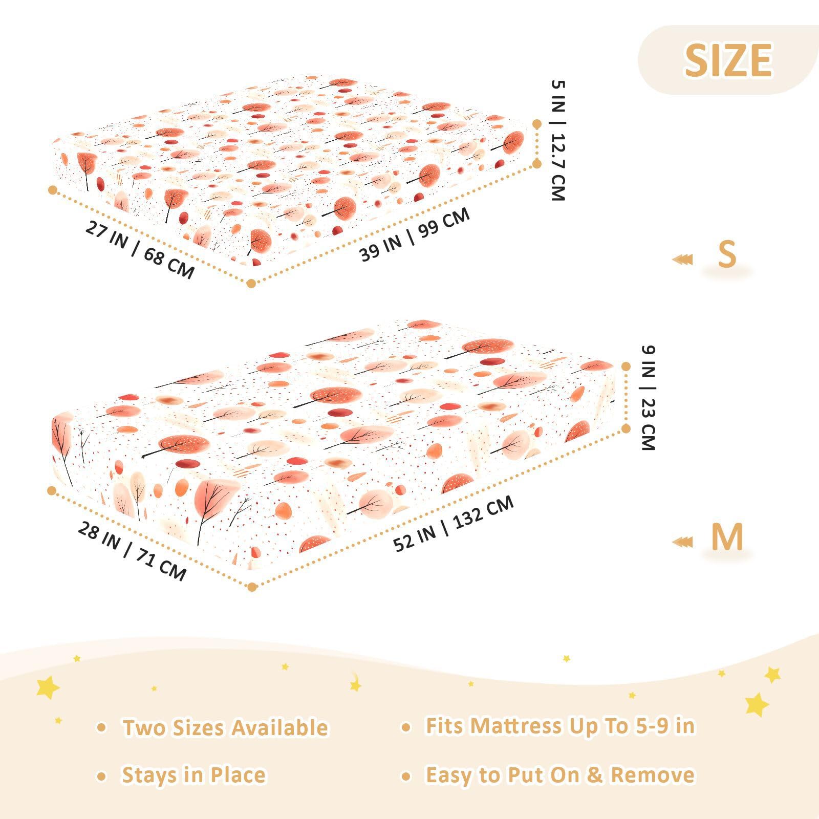 Marple Tree Babybettlaken für Jungen und Mädchen, weiches Kleinkind, Standard-Matratze, Spannbetttuch, 71,1 x 132,1 cm