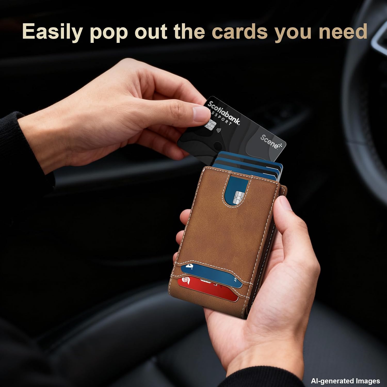 furid Billetera Fina pa Hombre RFID Pop Up con ID - Regalo Cumpleanos Aniversario 5