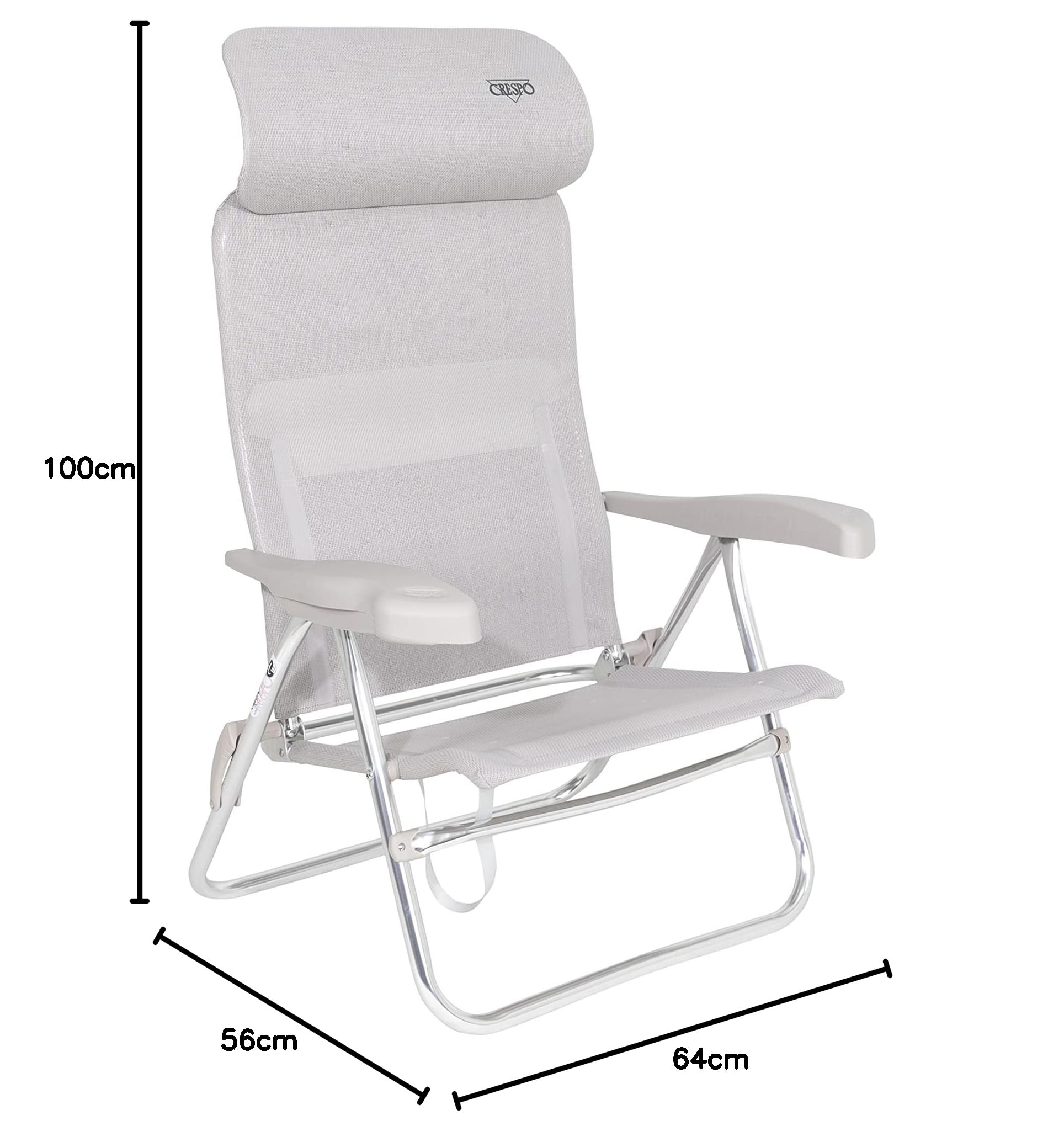 Crespo - Silla de Playa - AL/205 - Compact - Gris Claro