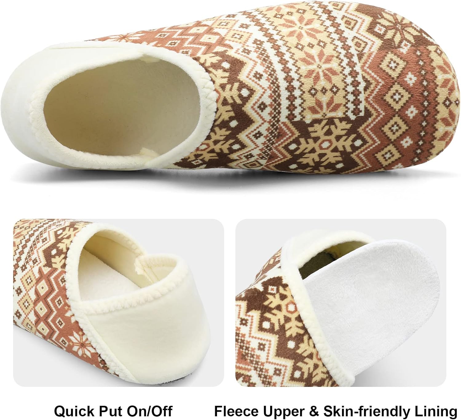 Fires Womens Mens Slippers with Rubber Sole Soft-Lightweight House Slipper Socks Around House Shoes Non Slip Indoor/Outdoor - Image 2