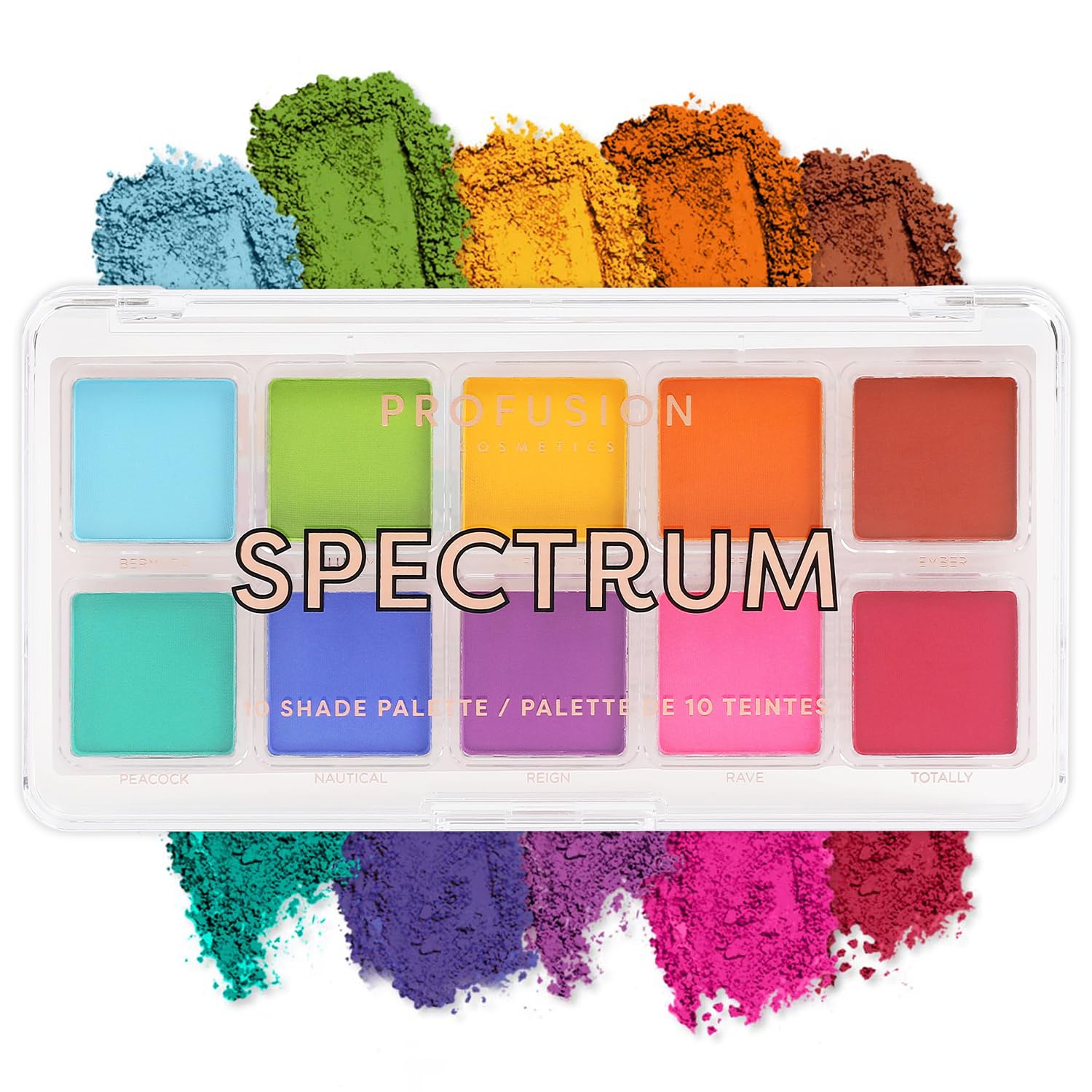 10 Shade Eyeshadow Palette - High Pigmented Multi-Finish Colors, Vegan & Cruelty-Free, Create Stunning Looks On-the-Go - Travel-Friendly & Versatile Makeup, Spectrum