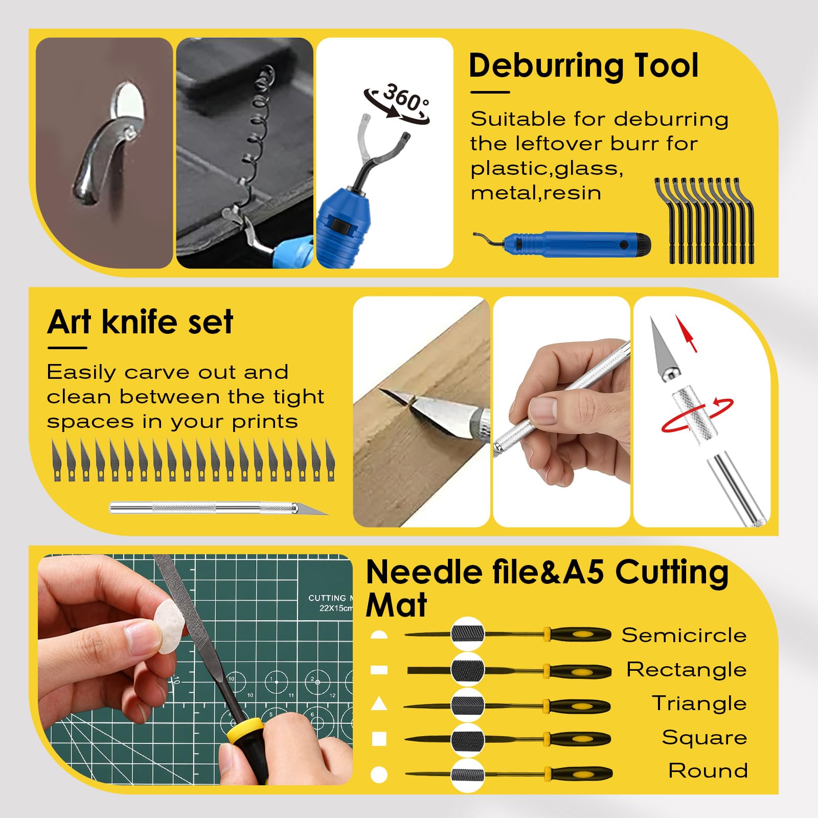 135 Pezzi Kit Utensili per Stampante 3D – Set Professionale di Pulizia e Finitura con Aghi per Pulizia Ugello, Sgorbiatore e Accessori per Tutte le Stampanti 3D