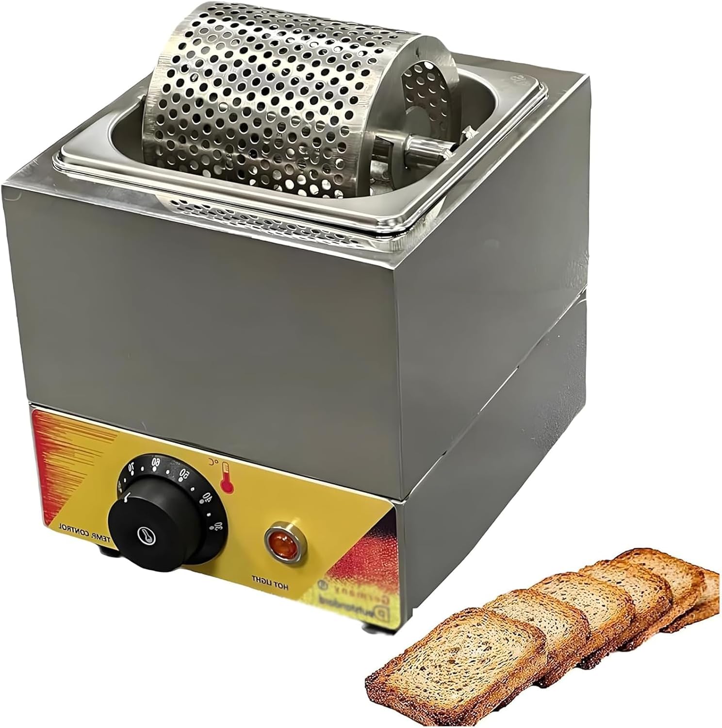 Butter Melting Warmer, 10L Stainless Steel Butter Spreader Wheel, Adjustable Temp 30-80°C, 360° Spreads Butter Evenly, Removable and Easy to Clean for Cornbread, Steaks