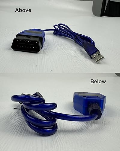 Miniatura 3 de OBDII - Cable de diagnóstico para escáner VW Audi Skoda Seat Volkswagen, compatible con VAG-COM KKL 409.1, cable de programación de coche de 16