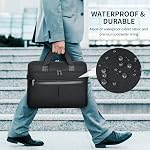 Laptop Bag 15.6 Inch Waterproof Briefcase for Men Large Laptop Carrying Case Computer Messenger Bag for Travel Work Business, Black