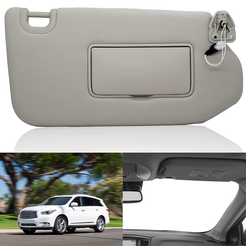 Para-sol direito com luz e espelho para Nissan Pathfinder, Infiniti QX60 e JX35 cinza NHILES 96401-9PB0A