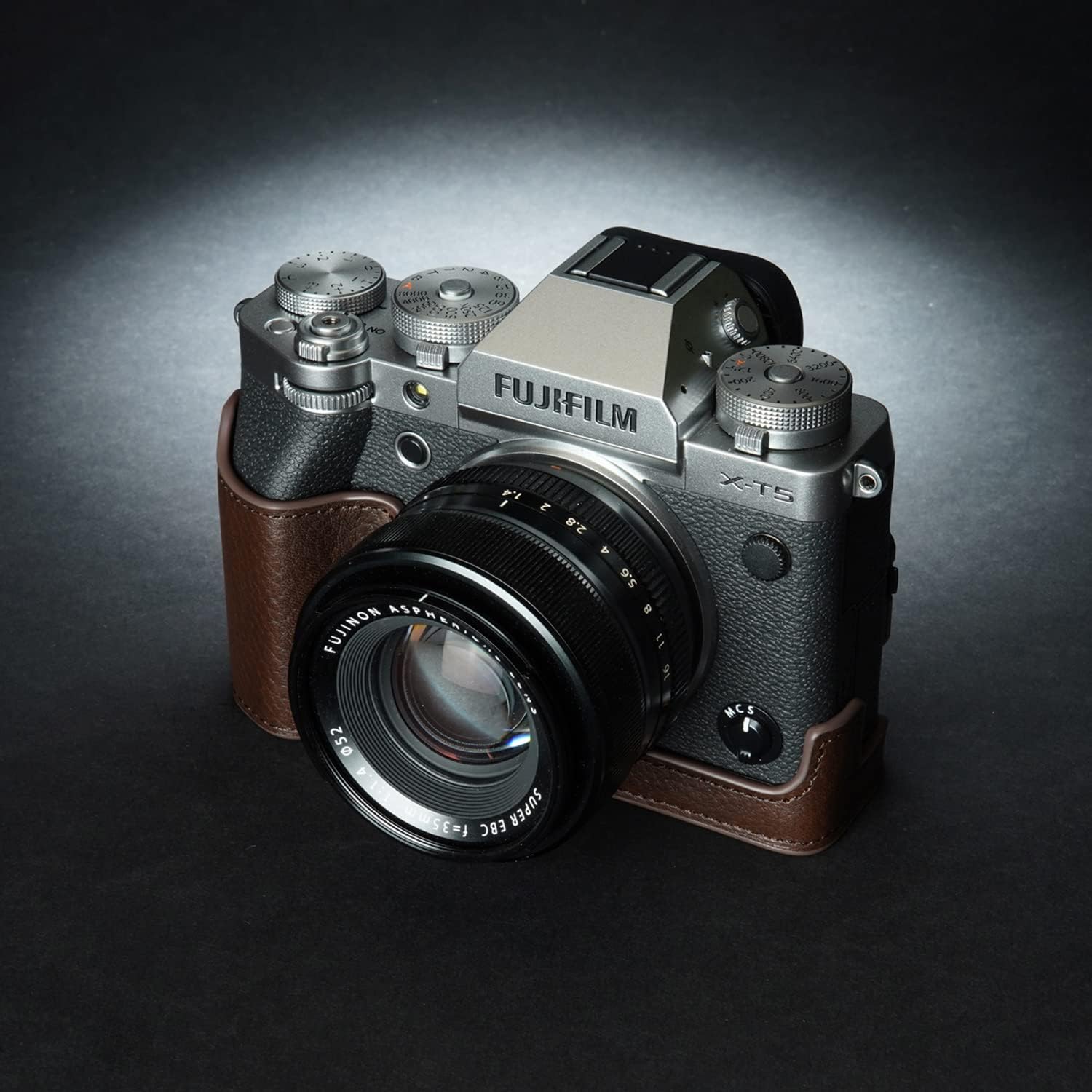 TP Original FUJIFILM X-T5 Body Half Case, Dark Brown image 4