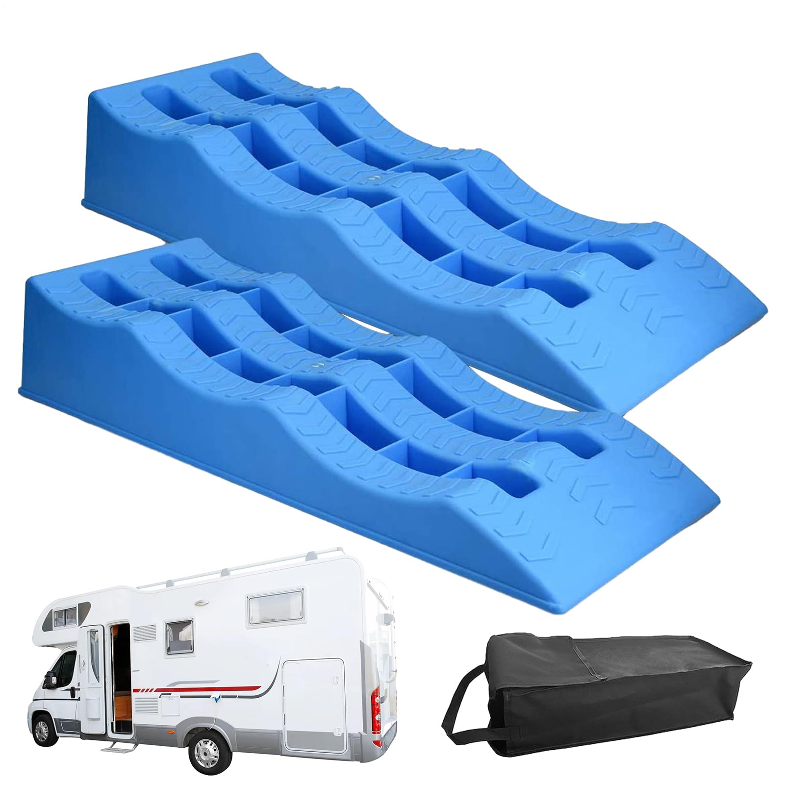 Livellatore per ruote di livellamento, 2 pezzi, livellatore per | rimorchi, di livellamento per ruote di camper, cunei e livellatori di rimorchio, leggeri