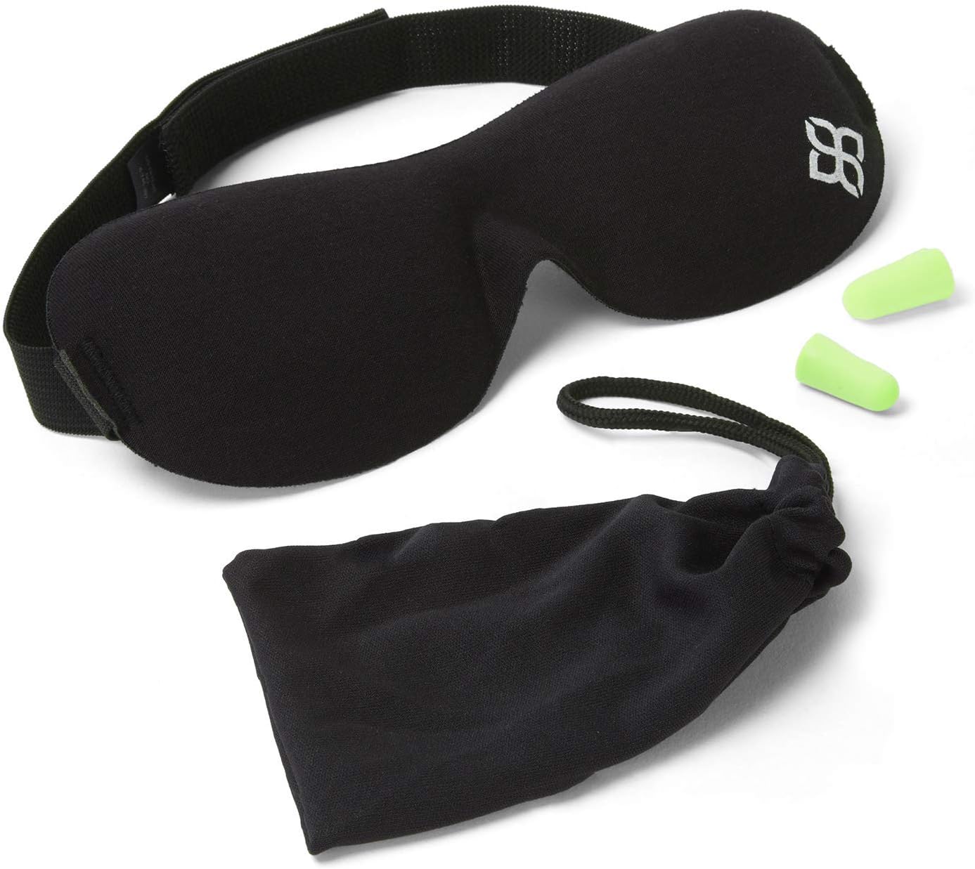 Bedtime Bliss Luxury Sleeping Eye Mask for Men & Women. Our Sleep Masks are Adjustable, Contoured & Comfortable for Full Blackout - Includes Carry Pouch and Ear Plugs - Black