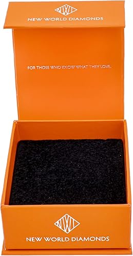 Vista 6 de Anillo de compromiso de oro blanco de 14 k con diamante solitario cultivado en laboratorio (12 cttw, color I-J, claridad VS2-SI1)