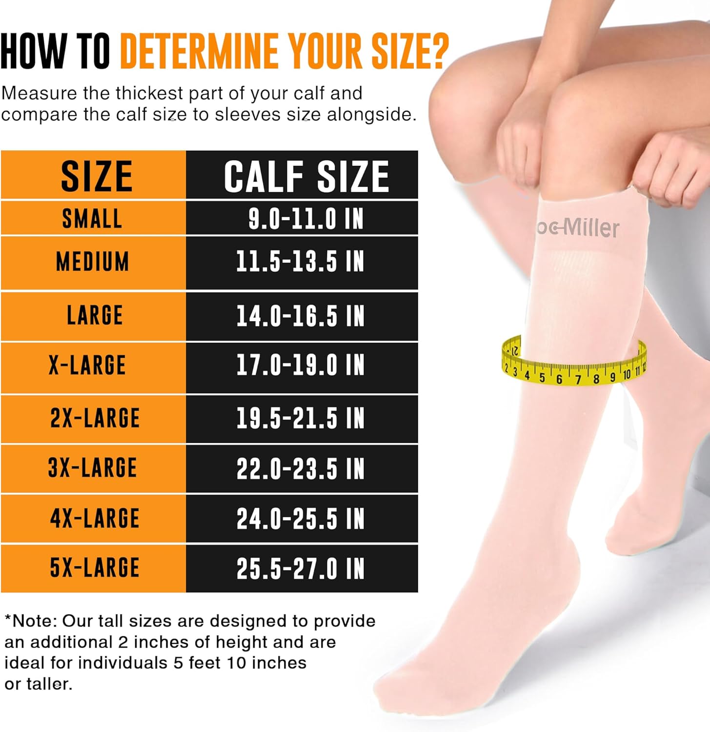 Doc Miller Closed Toe Compression Socks for Women and Men, 30-40 mmHg Medical Compression Socks - Image 3