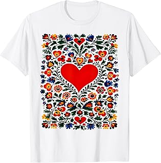 POLAND | Folk Art Flowers Polish WYCINANKI Polska Day Fest T-Shirt