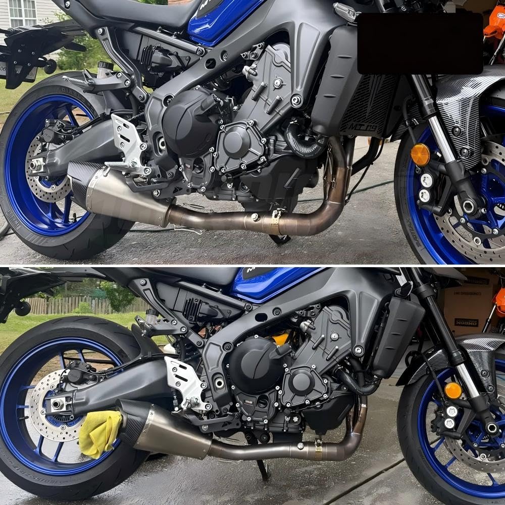 Amazon | FIRECARP バイク用 フルエキゾーストパイプ スリップオン