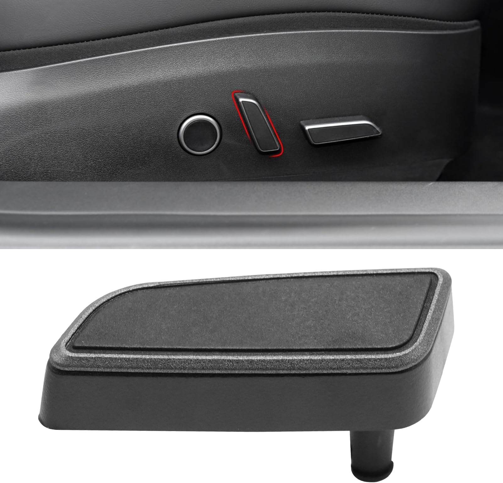 Jaronx Compatible with Tesla Model 3/Y Seat Adjuster Button 2021 2022 2023 2024, Right Seat Adjustement Switch Back Froward Button Cover for Model 3/Y 1098843-01-E