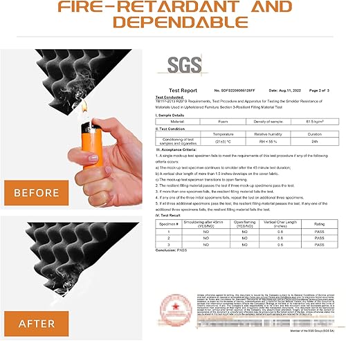 Miniatura 3 de TEMGCUAM Paquete de 4 paneles de espuma a prueba de sonido, almohadilla de espuma para caja de huevos, paneles acústicos autoadhesivos de 48 x 24 x
