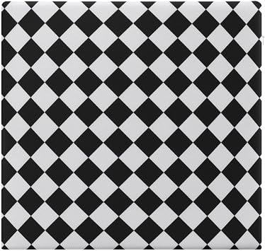 Square Memory Foam Seat Cushion for Gamers & Drivers Black and White Diagonal Chess Board Checkered, Cooling Support Pillow for Back & Sciatica Pain