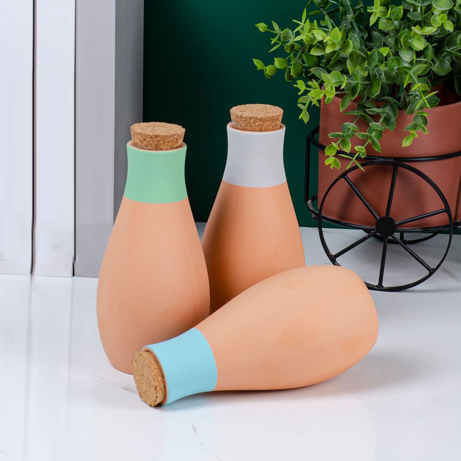 Piques d'arrosage en Terre Cuite – Arrosoir en Terre Cuite – Arrosoir en Terre Cuite à libération Lente, pour d'intérieur et d'extérieur, de Vacances