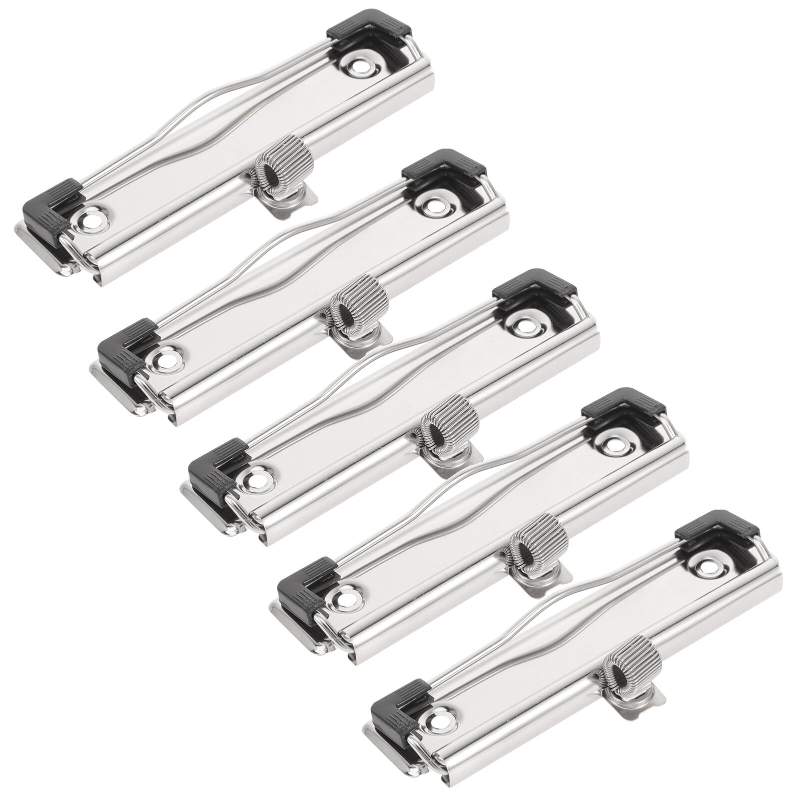 WOONEKY 5 pezzi Clip per Portablocco in Metallo Resistente da Montabili per Ufficio Scuola e Casa Design Elegante e Versatile per Appunti e Planner