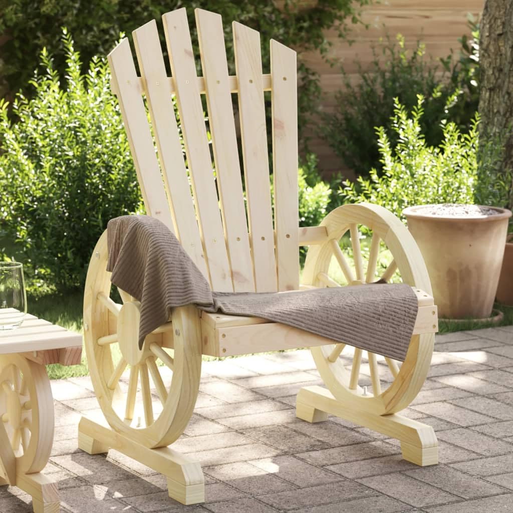 Chaise Adirondack pour terrasse et balcon fauteuil d'extérieur en sapin confortable