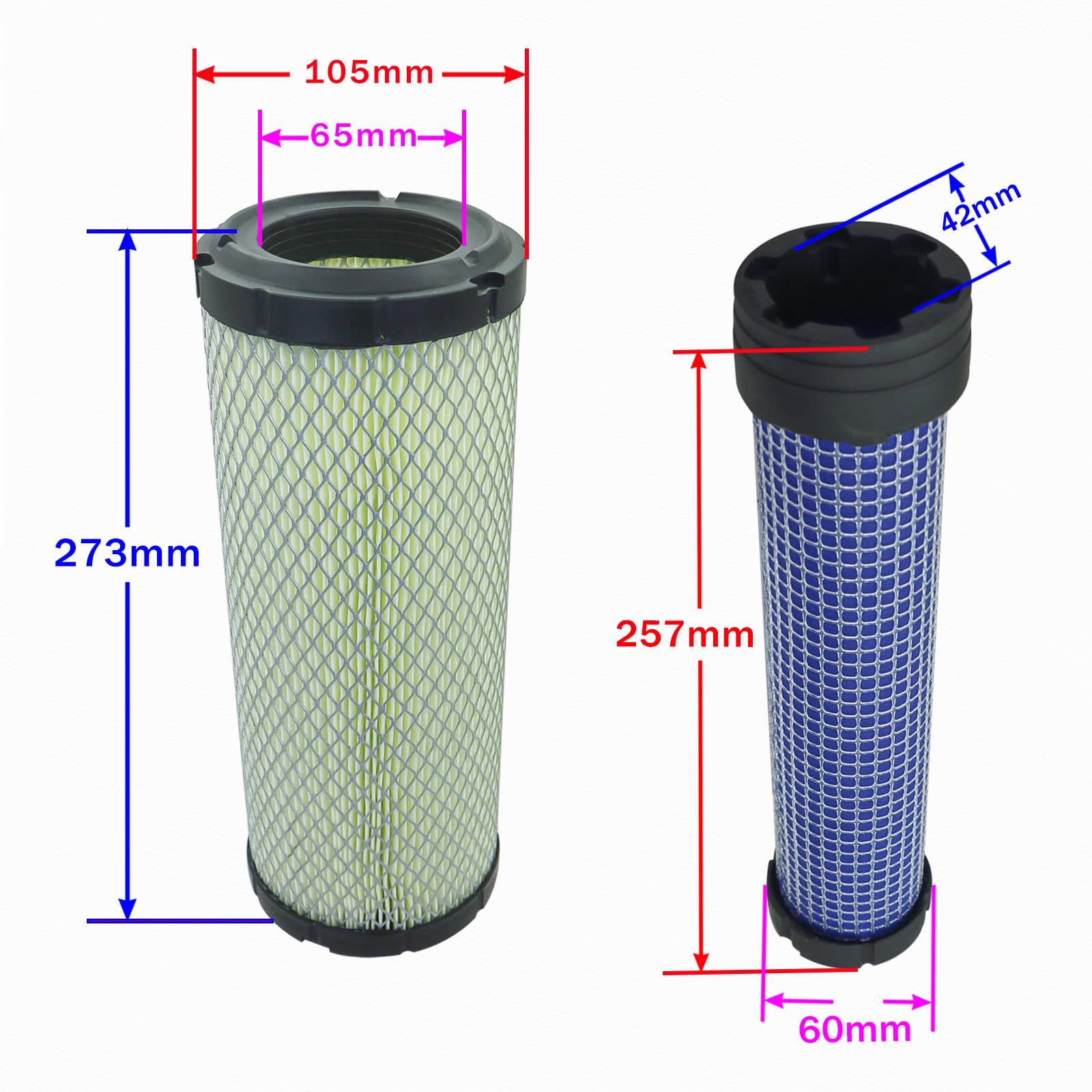 Amazon.com : ALRACALL 11013-7044 11013-7045 Air Filter Kit Fits