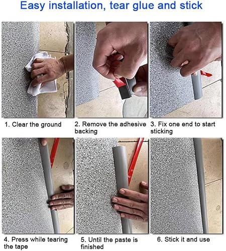 Miniatura 6 de KADEUX Tira de transición de alfombra a azulejos, cubierta de umbral de PVC para puerta, alfombra y suelo, tira de transición autoadhesiva (color