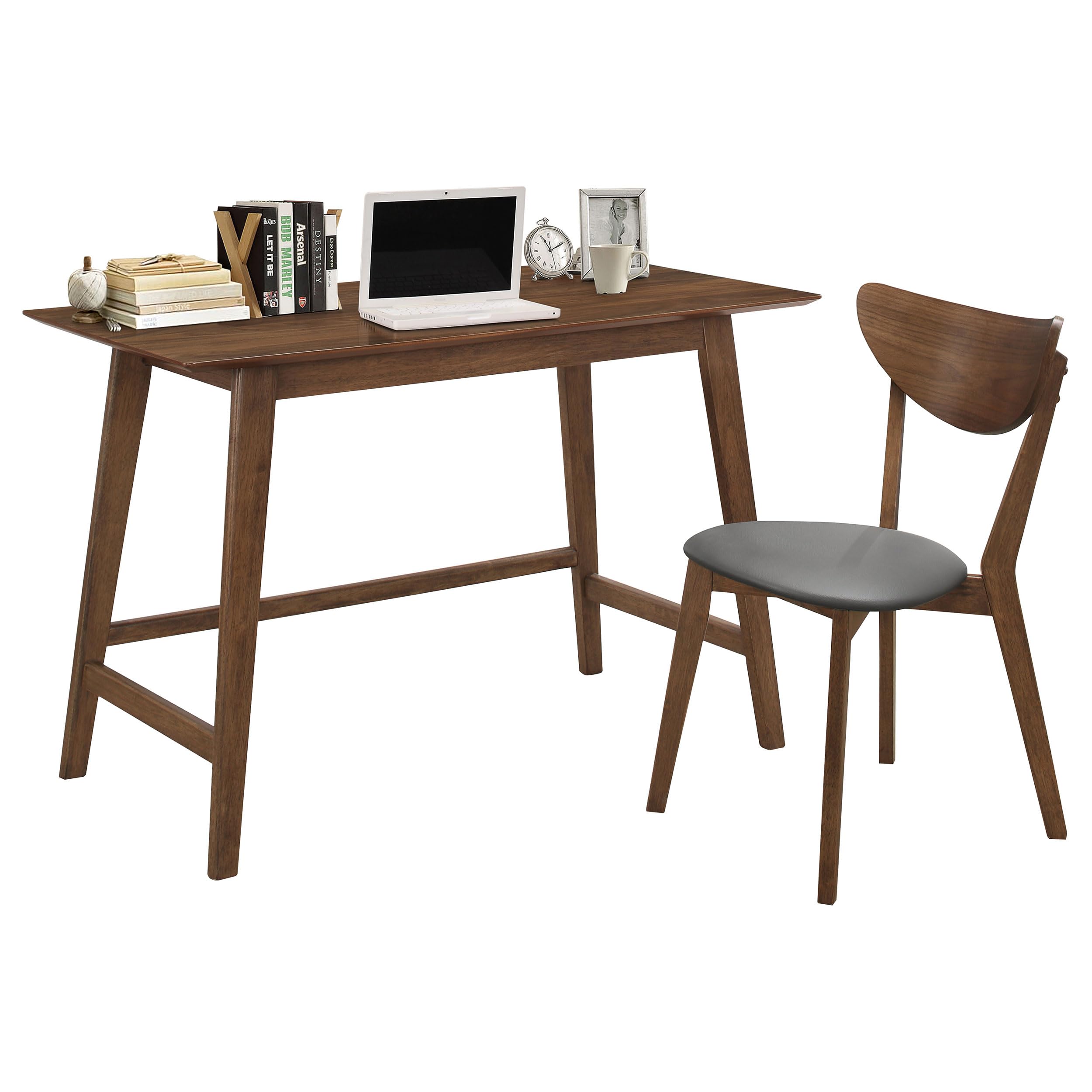 Coaster Home Furnishings 2-Piece Writing Desk Set Walnut